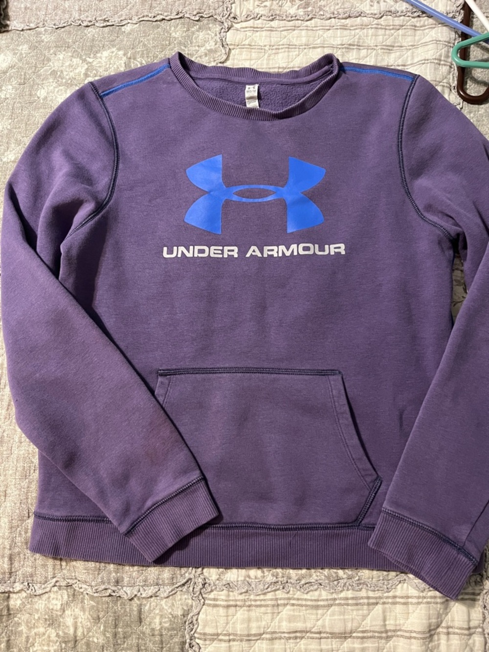 Under Armour Purple Sweatshirt with Blue Logo